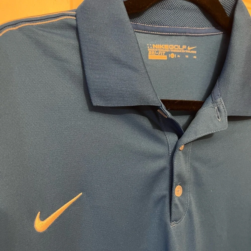 Nike Golf Men's Blue Polo Shirt XL Dri-fit